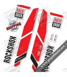 DECALS FORK ROCK SHOX RS XC 32 WHITE (Compatible Product)