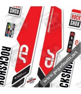 DECALS ROCKSHOX SID 2014 STICKERS KIT WHITE FORKS (Compatible Product)
