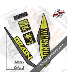 DECALS ROCKSHOX SID BRAIN 2017 BLACK FORK DECALS KIT (Compatible Product)