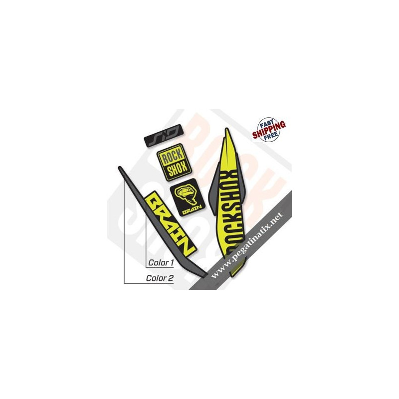 DECALS ROCKSHOX SID BRAIN 2017 BLACK FORK DECALS KIT