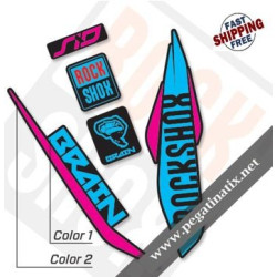 DECALS ROCKSHOX SID BRAIN 2017 BLACK FORK DECALS KIT