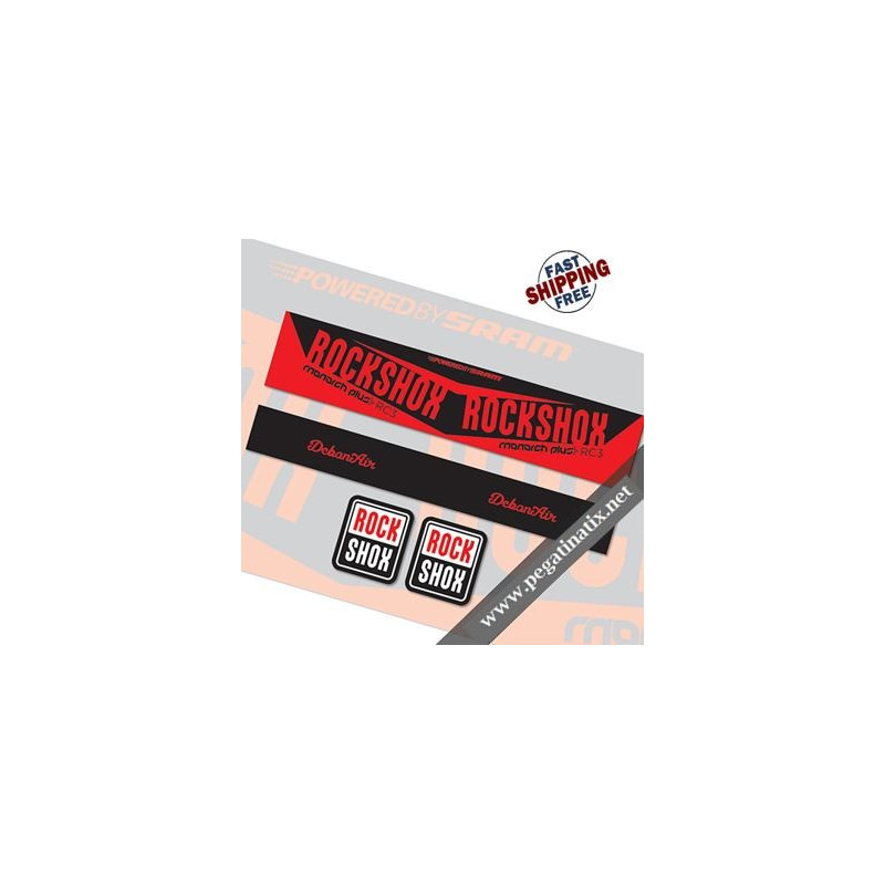 ROCKSHOX MONARCH PLUS RC3 STICKERS KIT REAR SHOCKS