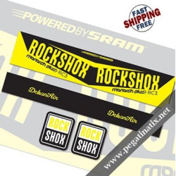 ROCKSHOX MONARCH PLUS RC3 STICKERS KIT REAR SHOCKS