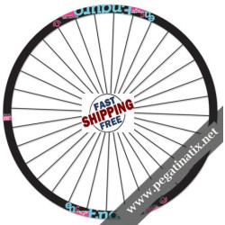STICKERS WHEEL INDUSTRYNINE ENDURO BLUE PINK