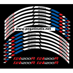 BMW R1200R wheel decals rim stickers stripes R1200 R Motorrad