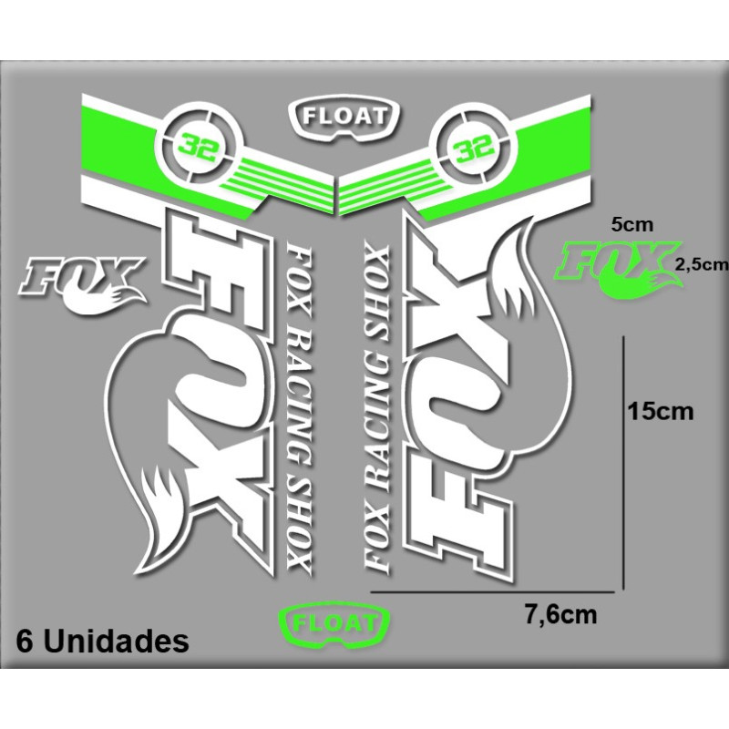 Sticker decal FORK FOX FLOAT x 6