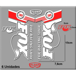 Sticker decal FORK FOX FLOAT x 6