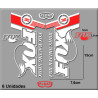 Sticker decal FORK FOX FLOAT x 6