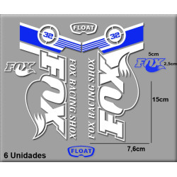 Sticker decal FORK FOX FLOAT x 6