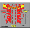 Sticker decal FORK FOX FLOAT SPAIN x 6