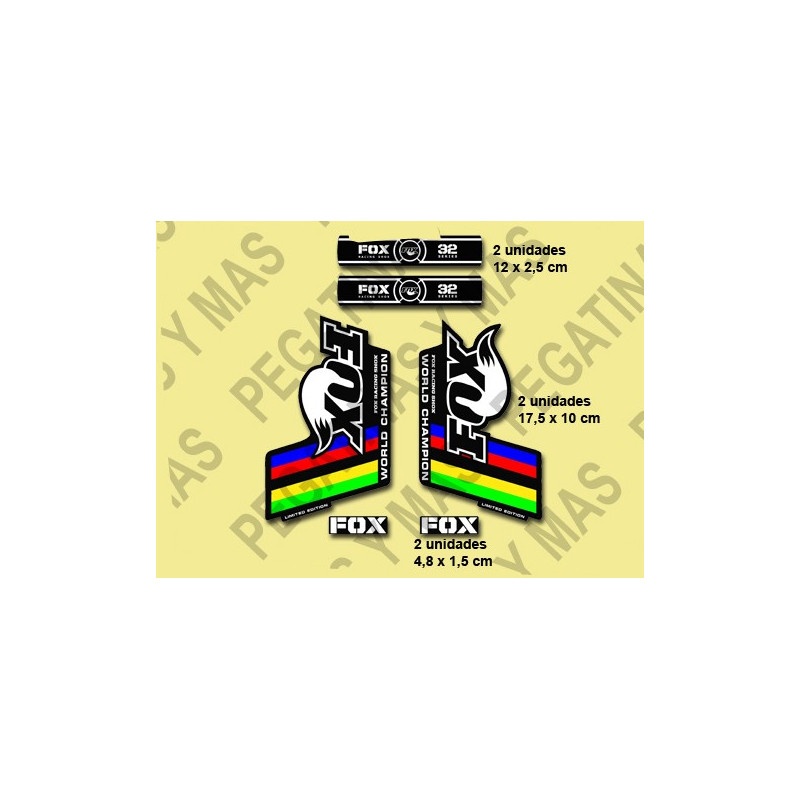 Sticker decal FORK FOX WORLD CHAMPION