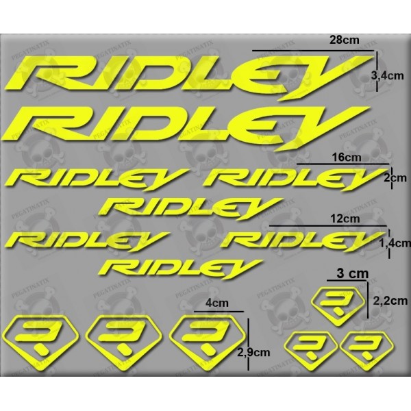 Kit 18 stickers prespaziati Bike Ridley sticker