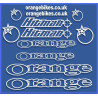 STICKER DECALS BIKE ORANGE HITMAN