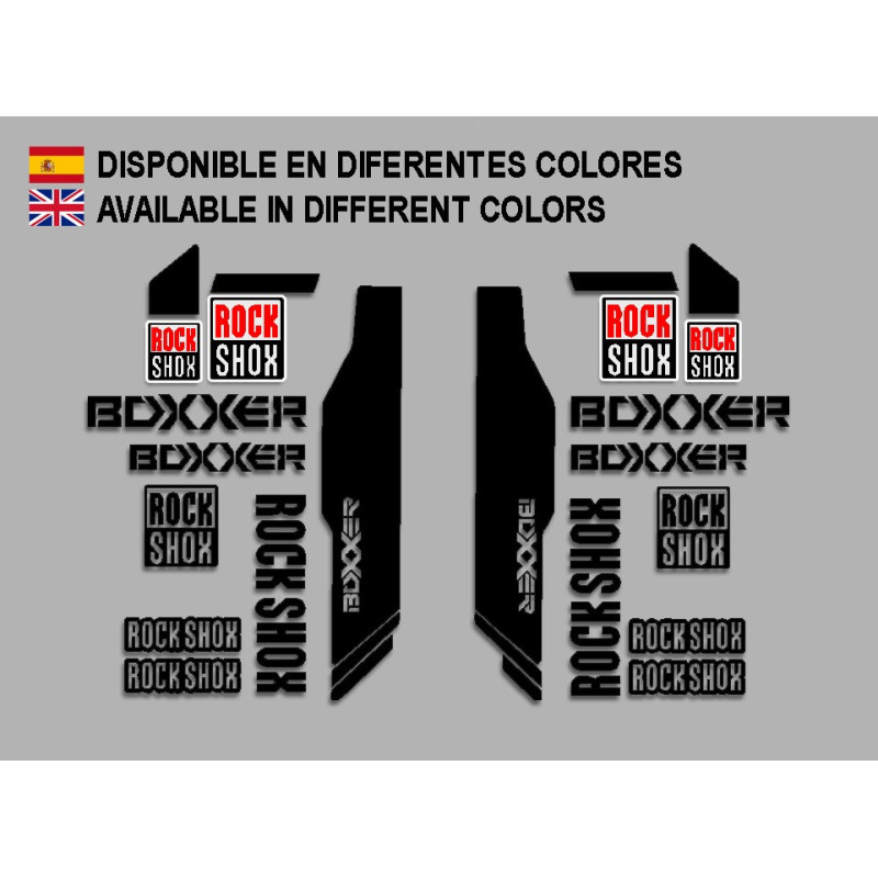 Sticker decal FORK ROCK SHOX BOXXER