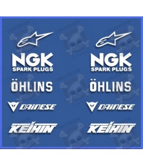  STICKERS DECALS KIT SPONSORS NGK (Prodotto compatibile)