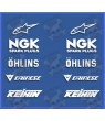  STICKERS DECALS KIT SPONSORS NGK 
