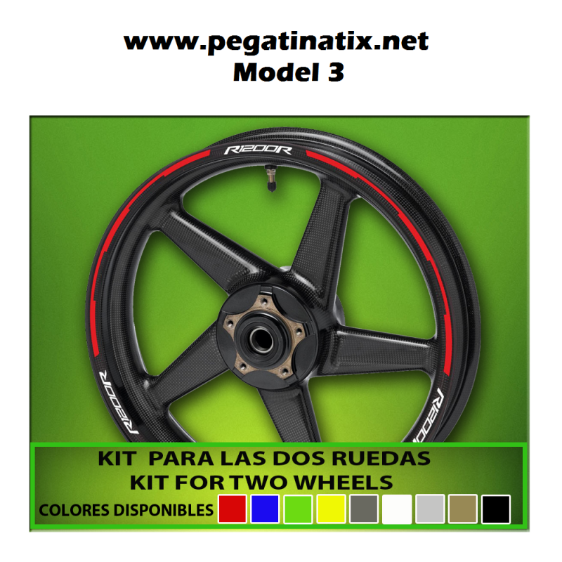 WHEEL RIMS STICKER DECAL AUFKLEBER AUTOCOLLANT VINYL ADESIVI BMW S1200 R