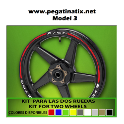 WHEEL RIMS STICKER DECAL AUFKLEBER AUTOCOLLANT VINYL ADESIVI KAWASAKI Z750