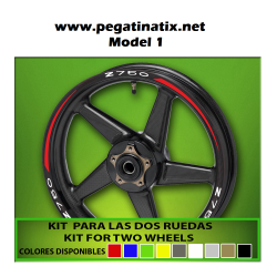 WHEEL RIMS STICKER DECAL AUFKLEBER AUTOCOLLANT VINYL ADESIVI KAWASAKI Z750