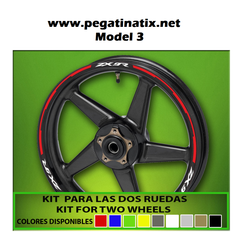 WHEEL RIMS STICKER DECAL AUFKLEBER AUTOCOLLANT VINYL ADESIVI KAWASAKI ZX9R