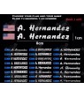 Stickers decals customizable FLAG AND YOUR NAME x 2