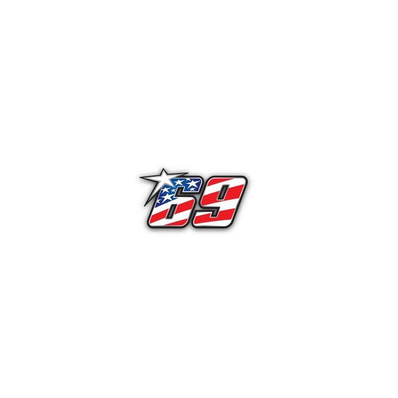 Sticker decal MOTO GP NICKY HAYDEN USA 10 x 6 cm