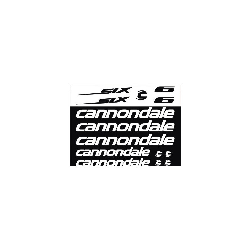 STICKER DECALS BIKE CANNONDALE SIX