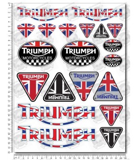 Triumph Large decal sticker set 24x32 cm Speed triple DAYTONA 675 Laminated (Compatible Product)