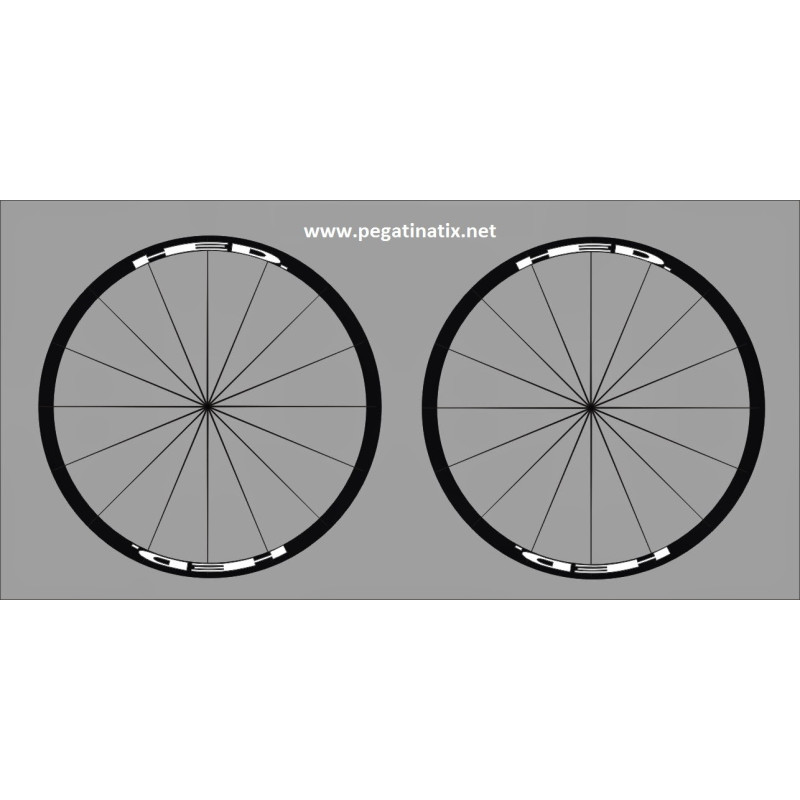 Stickers decals wheel rims HED 