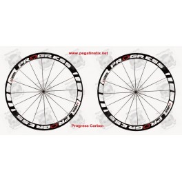 Stickers decals wheel rims cycle PROGRESS CARBON