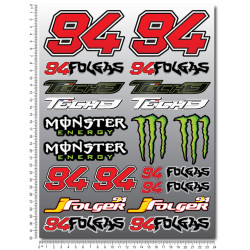 Stickers decals Moto GP Jonas Folger 94 24x32 