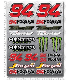 Stickers decals Moto GP Jonas Folger 94 24x32 (Compatible Product)