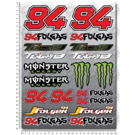 Stickers decals Moto GP Jonas Folger 94 24x32 