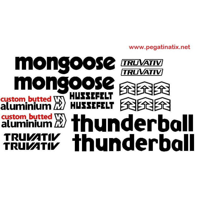 Stickers decals cycle MONGOOSE THUNDERBALL