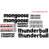 Stickers decals cycle MONGOOSE THUNDERBALL
