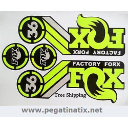 Sticker decal FORK FOX FACTORY 36