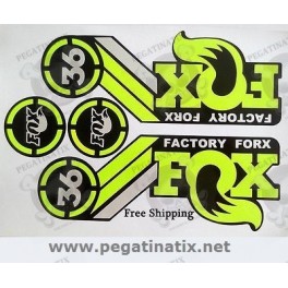Sticker decal FORK FOX FACTORY 36