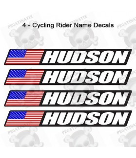 Stickers decals customizable FLAG WORLDWIDE AND YOUR NAME x 4 (Compatible Product)
