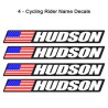 Stickers decals customizable FLAG WORLDWIDE AND YOUR NAME x 4