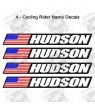 Stickers decals customizable FLAG WORLDWIDE AND YOUR NAME x 4