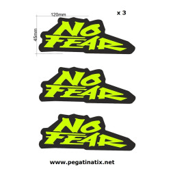 Stickers decals NO FEAR x 3
