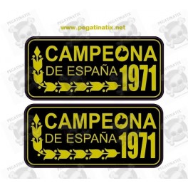 Stickers decals motorcycle BULTACO CHAMPIONSHIP SPAIN