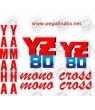  STICKERS DECALS YAMAHA YZ80 YEAR 1987