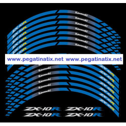 Kawasaki ZX-10R Ninja wheel stickers decals rim stripes 