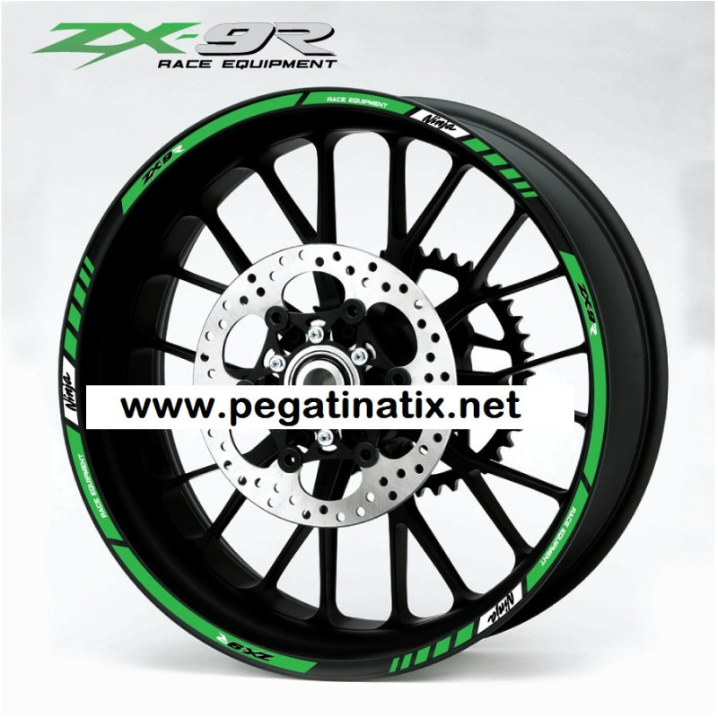 Kawasaki ZX-9R Ninja logo wheel stickers decals rim
