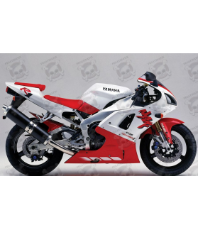 Yamaha YZF-R1 1998 - WHITE/RED VERSION STICKER SET (Compatible Product)