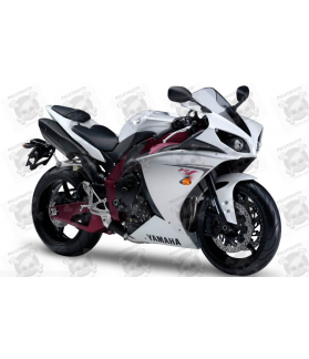 Yamaha YZF-R1 2009 - WHITE/RED EU VERSION STICKER SET (Compatible Product)