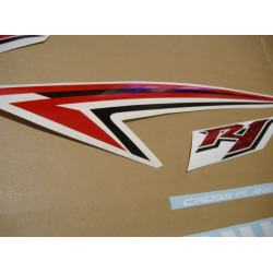Yamaha YZF-R1 2009 - WHITE/RED US VERSION STICKER SET