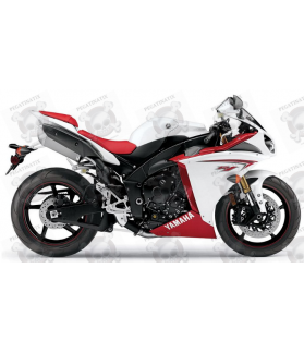 Yamaha YZF-R1 2009 - WHITE/RED US VERSION STICKER SET (Compatible Product)