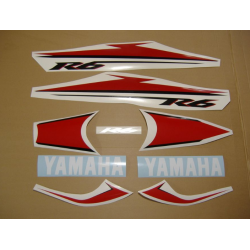 Yamaha YZF-R6 2007 - WHITE/RED VERSION DECALS SET